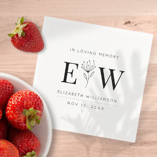 In het liefhebben van Memory Memorial Modern Monog Servet