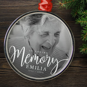 In het liefhebben van Memory Memorial Modern Simpl Metalen Ornament