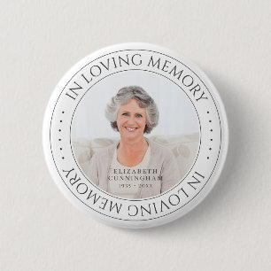 In het liefhebben van Memory Memorial Simple Elega Ronde Button 5,7 Cm