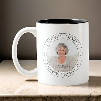 In het liefhebben van Memory Memorial Simple Elega Tweekleurige Koffiemok