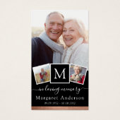 In het liefhebben van Memory Photo Funeral Prayer Visitekaartje (Voorkant)