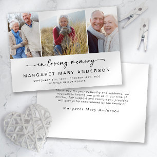 In het liefhebben van Memory Photo Funeral Sympath Kaart