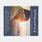 In het liefhebben van Memory Photo Poem Tribute Bl Fleece Deken (Voorkant (Horizontaal))