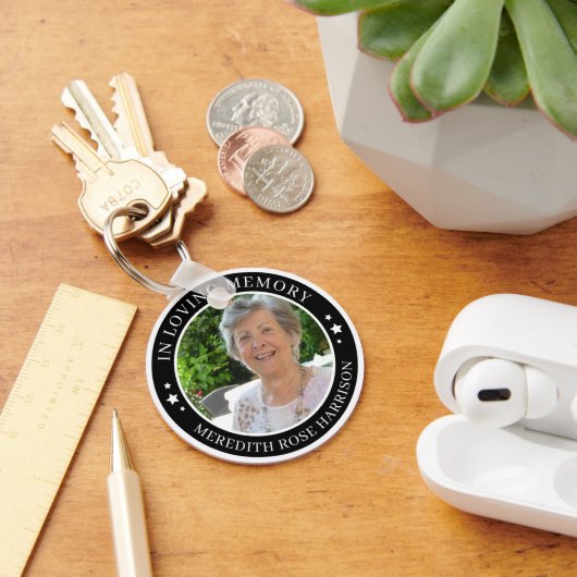 In het liefhebben van Memory White Stars Black Pho Sleutelhanger (Bureau)