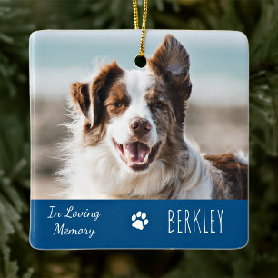 In het liefste geheugen - Dog Photo Pet Memorial Keramisch Ornament