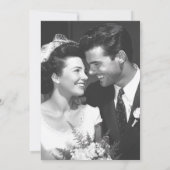 In het maken van 70e bruiloft Jubileum foto Kaart (Achterkant)