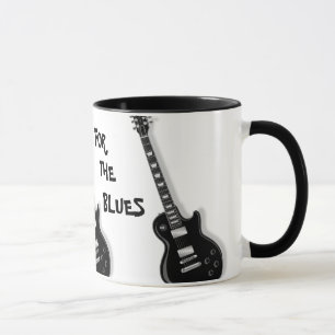 IN HET MOOD VOOR DE BLAUWE Guitaarkeramische Mok