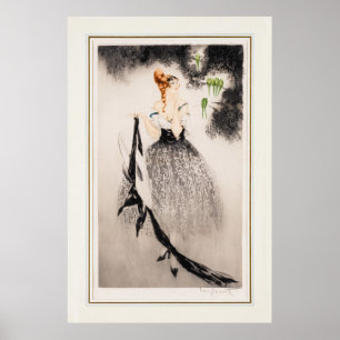 In het nest, 1922 door Louis Icart Poster