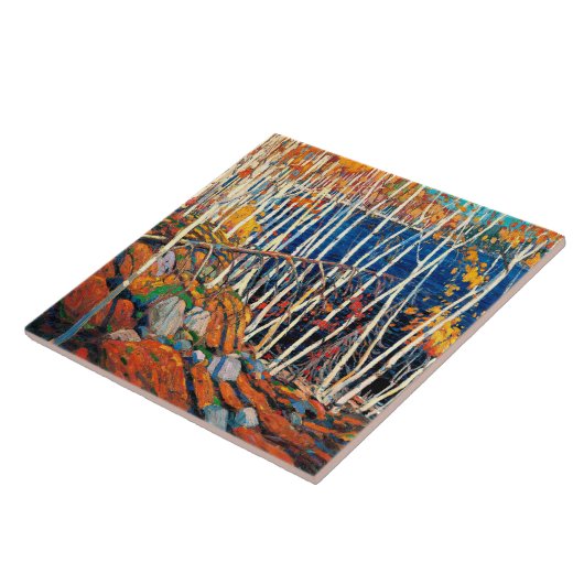 In het Noordland, mooie kunst van Tom Thomson, Tegeltje (Zijkant)