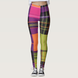 In het oog springende tartan leggings