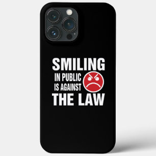 In het openbaar glimlachen is tegen de wet iPhone 13 pro max hoesje