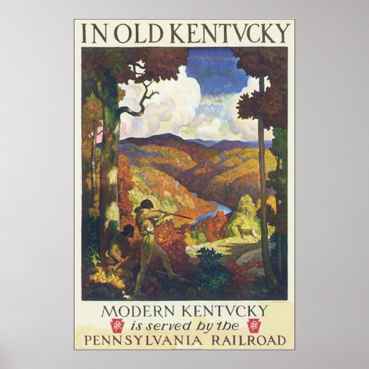 In het Oude Kentucky Vintage Travel Poster (Voorkant)