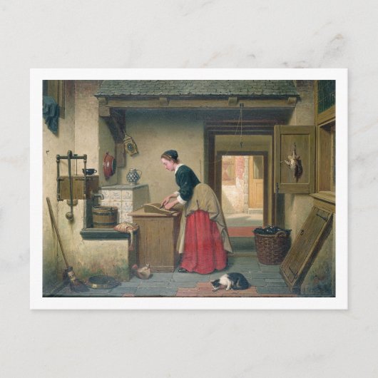 In het Pantry, 1868 (olie op het paneel) Briefkaart (Voorkant)