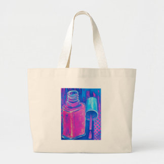  in het Pools Pink Nail Grote Tote Bag