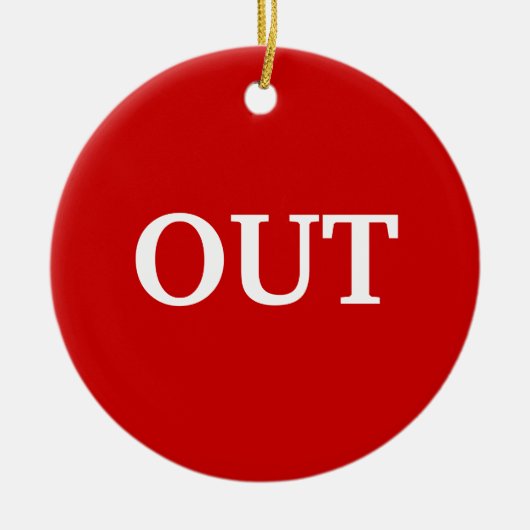 in het rood groen keramisch ornament (Voorkant)