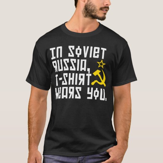 In het Russisch-Sovjet-shirt dragen jullie Shirt (Voorkant)