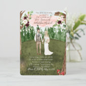 In het rustige bos bruiloft uitnodiging (Staand voorkant)