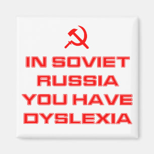 In het Sovjet-Rusland heb je dyslexie Magneet
