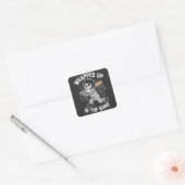 In het spel gewikkelde honkbal Halloween  Vierkante Sticker (Envelop)