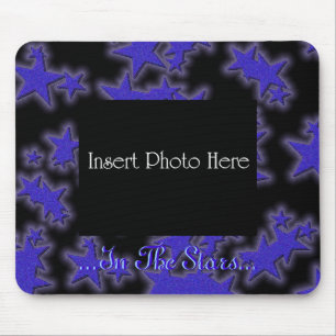 In het Stars Blue Star Pattern Lijst Muismat