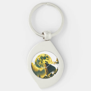 In het uitgestrekte Yellowstone Sleutelhanger