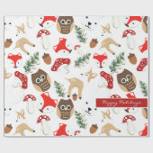 In het Vakantie met de boskerst Cadeaupapier (Vlak)