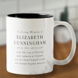 In het Van het Geheugen een Moderne Eenvoudige Cit Tweekleurige Koffiemok