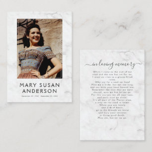 In het Van het Geheugen Eenvoudige Marmer Kaart va Notitiekaartje