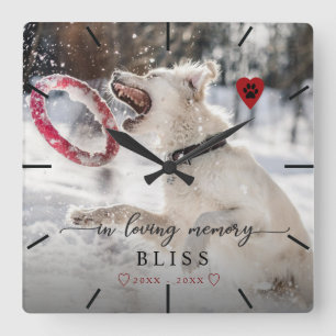 In het Van het Geheugen Geheugen Pet Monogram van Vierkante Klok