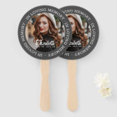 In het Van het Geheugen Memorial Moderne Aangepast Handwaaier (Voorkant en achterkant)