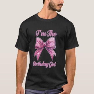 In het verjaardagsmeisje Coquette Bow Family Match T-shirt