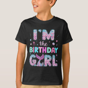 In het verjaardagsmeisje Funny Mermaid Verjaardags T-shirt