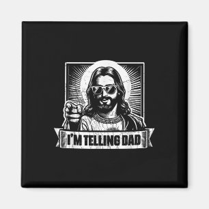 in het vertellen van pap Jesus Religious Christel Magneet
