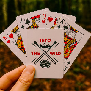 In het wild avontuur overleven wildernis pokerkaarten