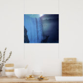 In het wild levende dieren en watervallen poster (Keuken)