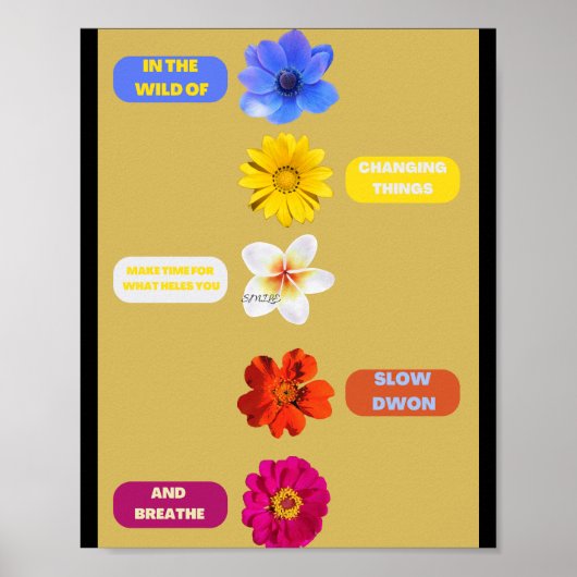 In het wild van het veranderen van dingen. KLEIN Poster (Voorkant)