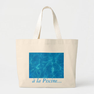 in het zwembad ... grote tote bag