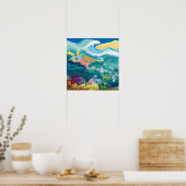 In het zwemmen poster (Keuken)