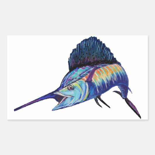 IN HETE ACHTERVOLGING RECHTHOEKIGE STICKER (Voorkant)