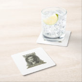 In Hillary We Trust Vierkante Kartonnen Onderzetter (Insitu)