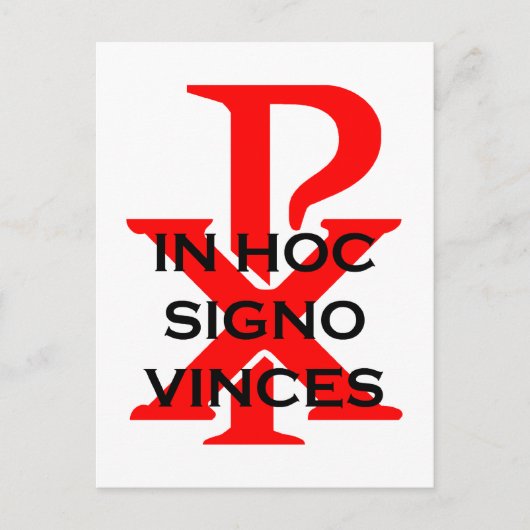 In Hoc Signo Vinces Briefkaart (Voorkant)