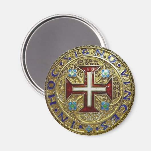 in hoc signo vinces templars magnets magneet (Voorkant / Achterkant)