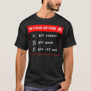 In Hoesje van de Vuursteek Git Commit Push Git TF T-shirt