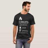 In Hoesje van Fire Git Commit Push Funny Computer T-shirt (Voorkant volledig)