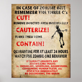 "In Hoesje van Zombie Bite" Poster