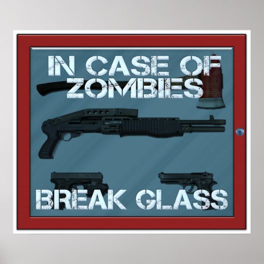 In hoesje van Zombies breekglas Poster (Voorkant)