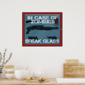 In hoesje van Zombies breekglas Poster (Keuken)