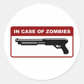 In Hoesje van zombies Ronde Sticker