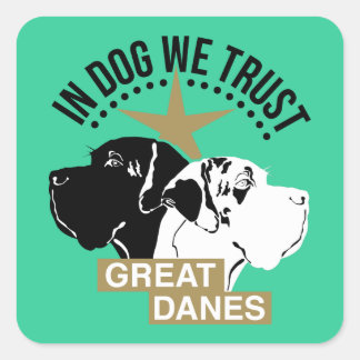 In honden vertrouwen Great Dane sticker