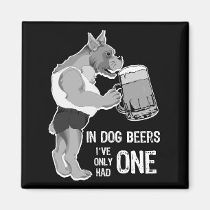 In hondenbier voor donkere achtergrond magneet